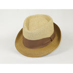 Men's Broner Summer Hat Woven Straw Style TRIPLE CROWN 84-706 Tan