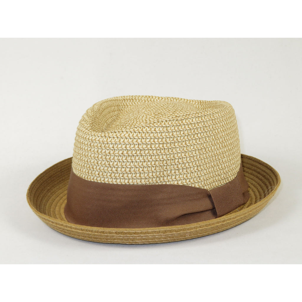 Men's Broner Summer Hat Woven Straw Style TRIPLE CROWN 84-706 Tan