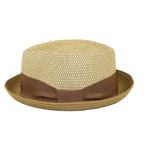 Men's Broner Summer Hat Woven Straw Style TRIPLE CROWN 84-706 Tan