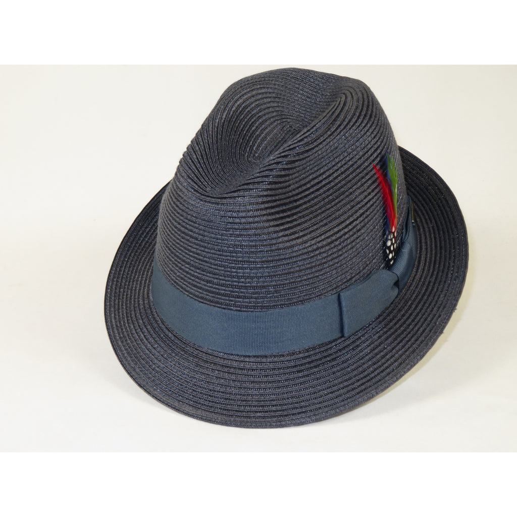 Men's Broner Summer Hat Woven Straw Style Safari HARMONY 84-734 Navy
