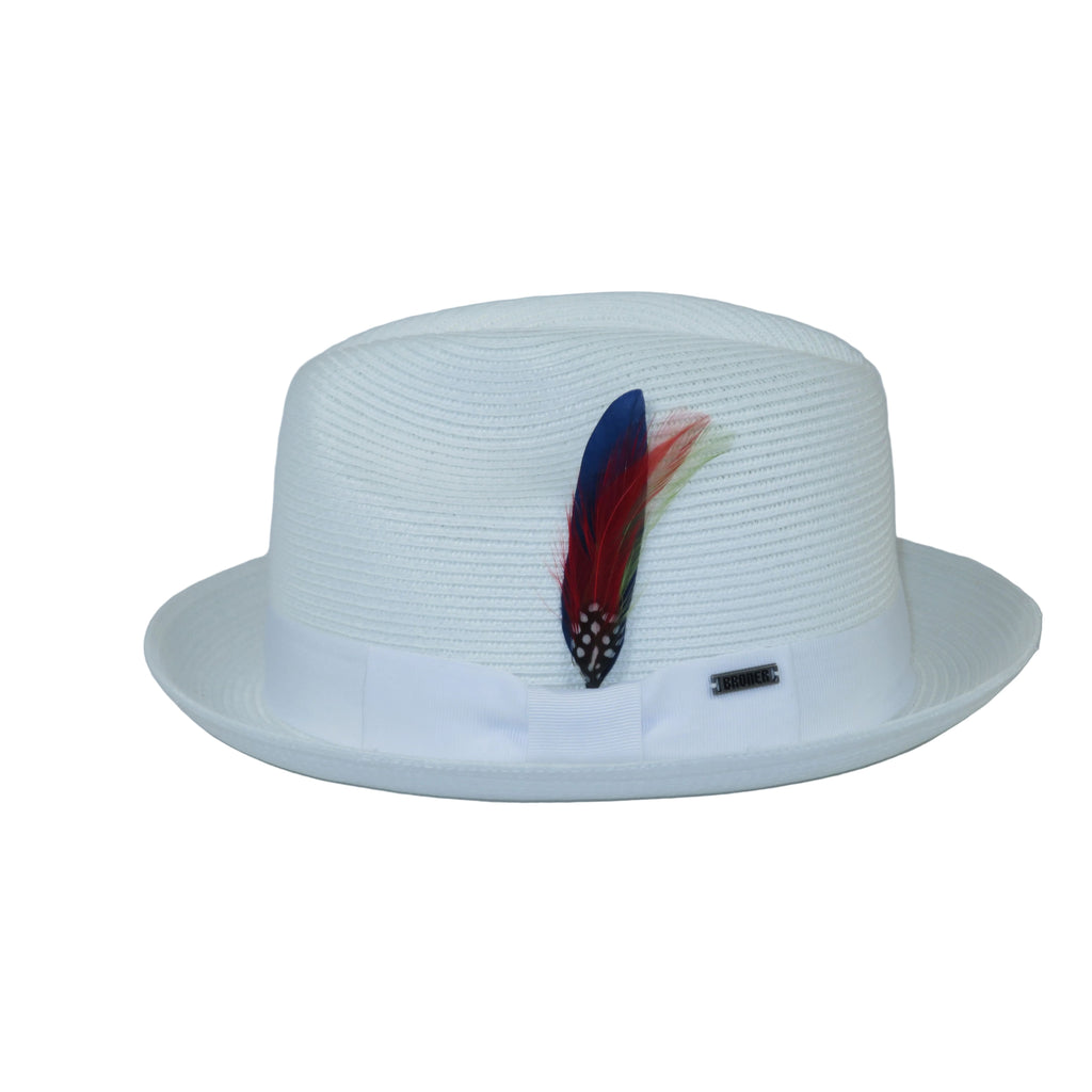 Men's Broner Summer Hat Woven Straw Style Safari HARMONY 84-738 White