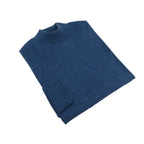 Men PRINCELY Italian Wool Blend Pullover Mock Slim 84001-00 Indigo Blue 282