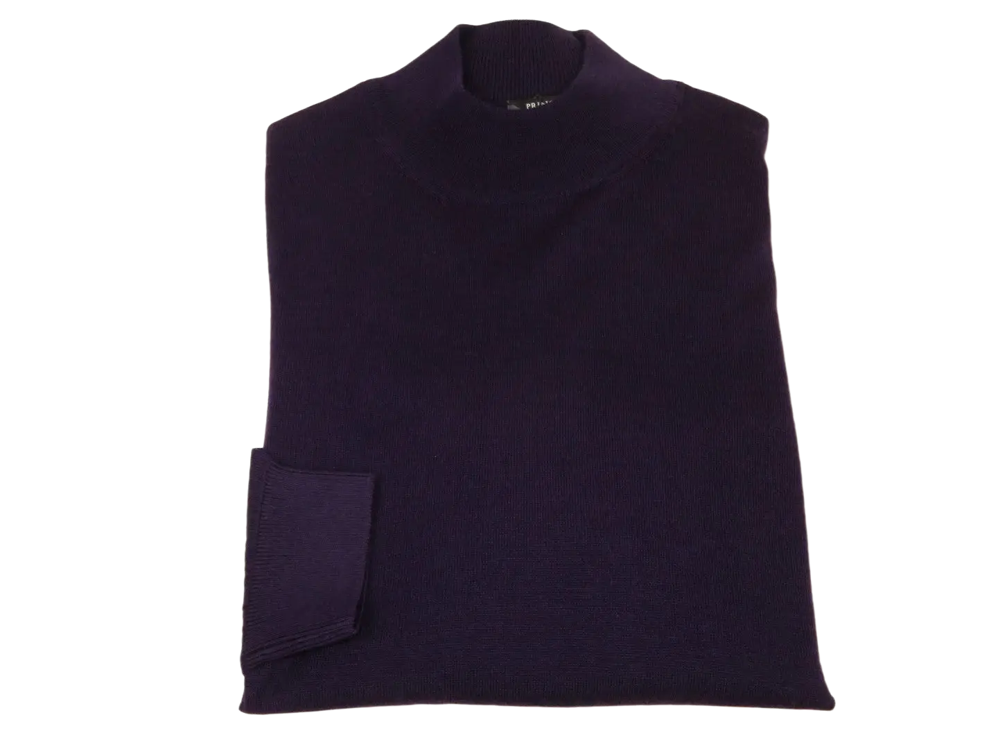 Men PRINCELY Italian Wool Blend Pullover Mock Slim 84001-00 Poker Purple 120