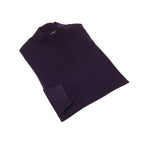 Men PRINCELY Italian Wool Blend Pullover Mock Slim 84001-00 Poker Purple 120