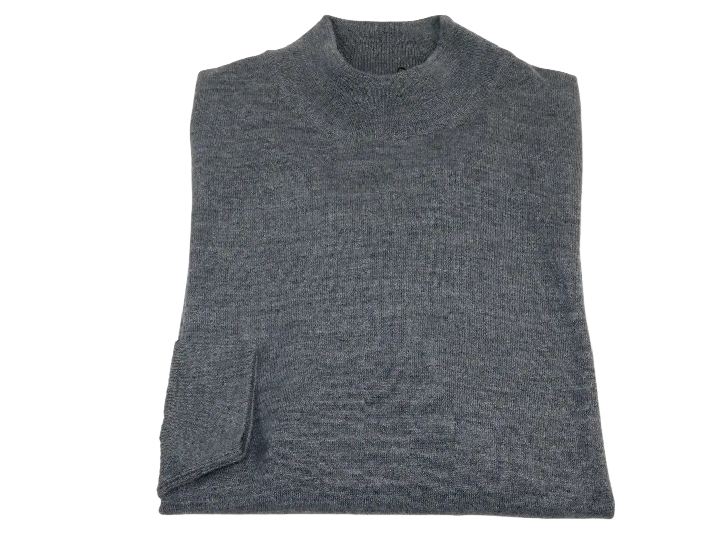 Men PRINCELY Italian Wool Blend Pullover Mock Slim 84001-00 Basti Dark Gray 114