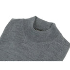 Men PRINCELY Italian Wool Blend Pullover Mock Slim 84001-00 Basti Dark Gray 114