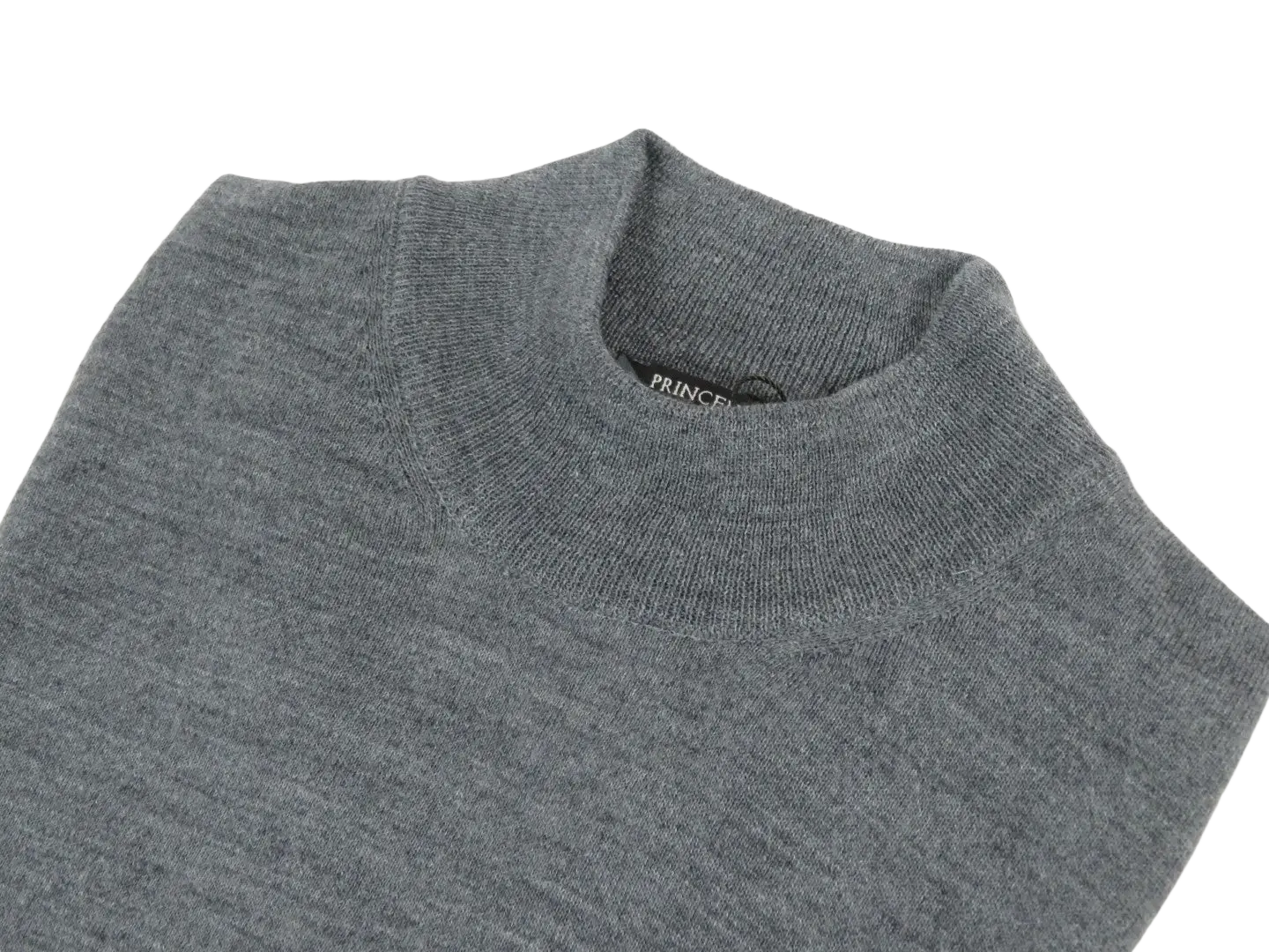 Men PRINCELY Italian Wool Blend Pullover Mock Slim 84001-00 Basti Dark Gray 114