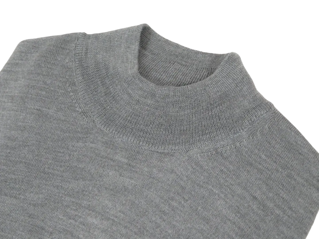 Men PRINCELY Italian Wool Blend Pullover Mock Slim 84001-00 Azof Gray 065