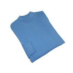 Men PRINCELY Italian Wool Blend Pullover Mock Slim 84001-00 Mavi Sky Blue 112