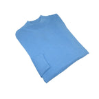 Men PRINCELY Italian Wool Blend Pullover Mock Slim 84001-00 Mavi Sky Blue 112