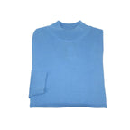 Men PRINCELY Italian Wool Blend Pullover Mock Slim 84001-00 Mavi Sky Blue 112