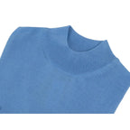 Men PRINCELY Italian Wool Blend Pullover Mock Slim 84001-00 Mavi Sky Blue 112
