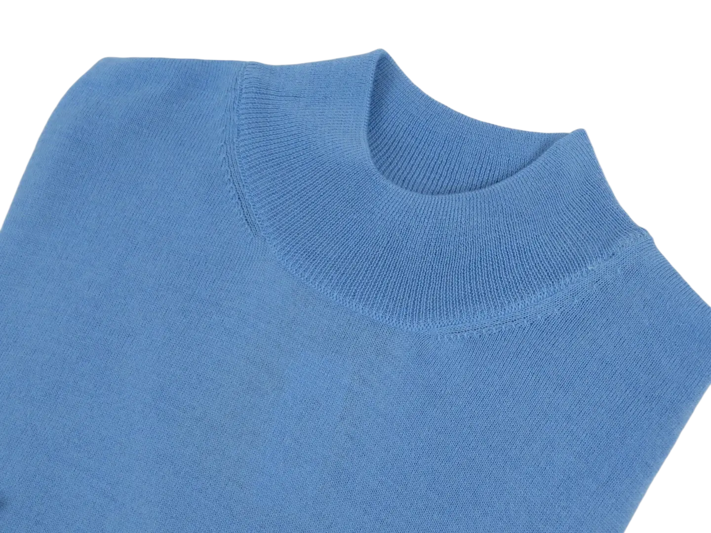Men PRINCELY Italian Wool Blend Pullover Mock Slim 84001-00 Mavi Sky Blue 112