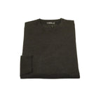 Men PRINCELY Italian Wool Crew Pullover Slim 84001-30 Antrasit Charcoal 103