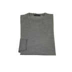 Men PRINCELY Italian Wool Blend Crew Pullover Slim 84001-30 O.Gri Lt Gray 412