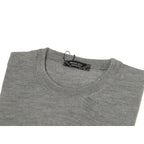 Men PRINCELY Italian Wool Blend Crew Pullover Slim 84001-30 O.Gri Lt Gray 412
