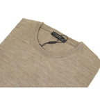 Men PRINCELY Italian Wool Blend Crew Pullover Slim 84001-30 Tas Tan 211