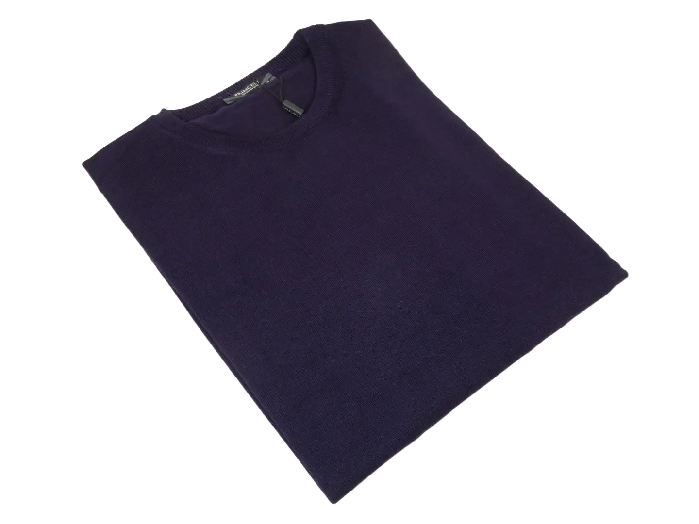 Men PRINCELY Italian Wool Blend Crew Pullover Slim 84001-30 Poker Purple 120