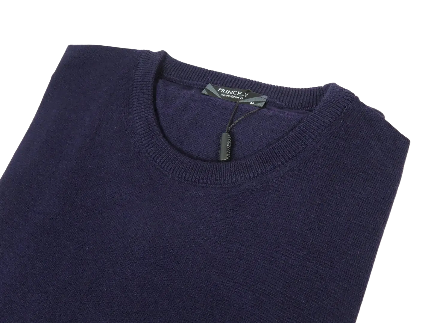 Men PRINCELY Italian Wool Blend Crew Pullover Slim 84001-30 Poker Purple 120