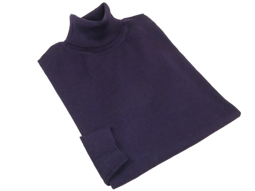 Men PRINCELY Italian Wool Blend Turtle Neck Pullover Slim 84001-80 Purple 120