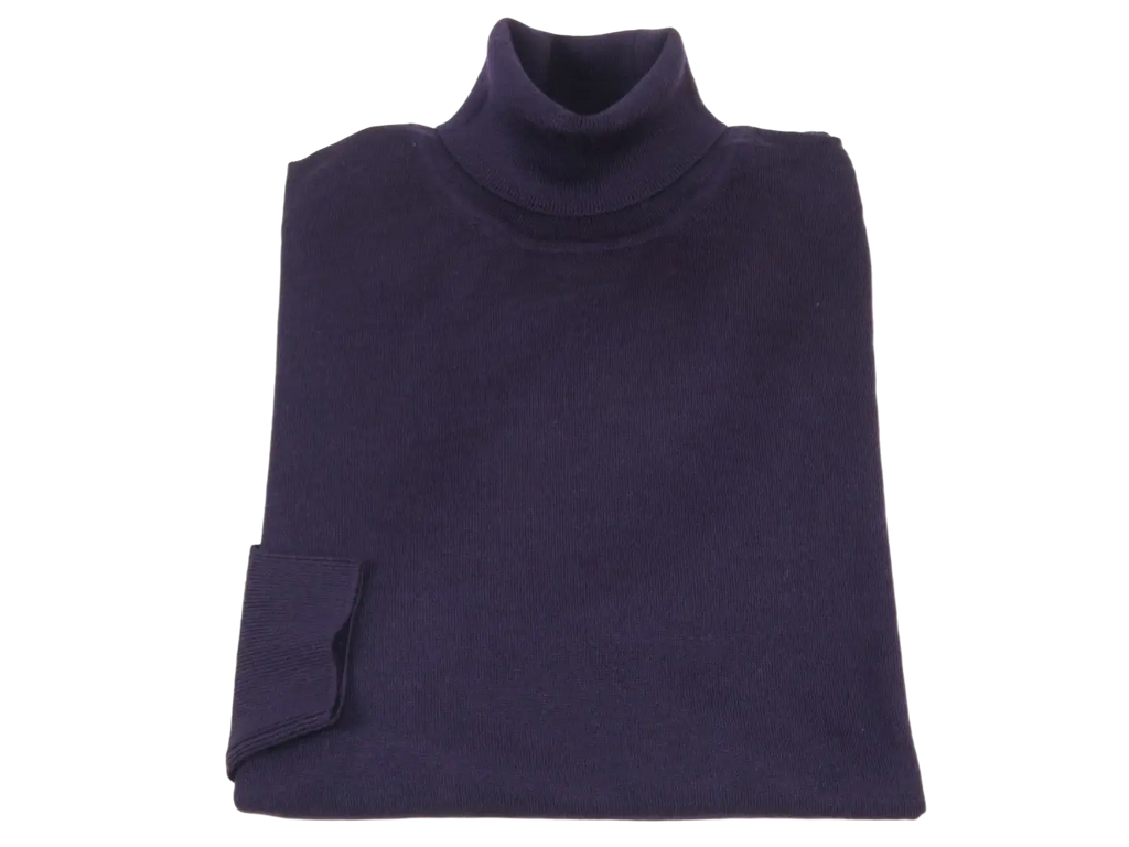 Men PRINCELY Italian Wool Blend Turtle Neck Pullover Slim 84001-80 Purple 120