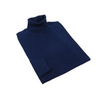 Men PRINCELY Italian Wool Blend Turtle Neck Pullover Slim 84001-80 Navy 102
