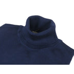 Men PRINCELY Italian Wool Blend Turtle Neck Pullover Slim 84001-80 Navy 102