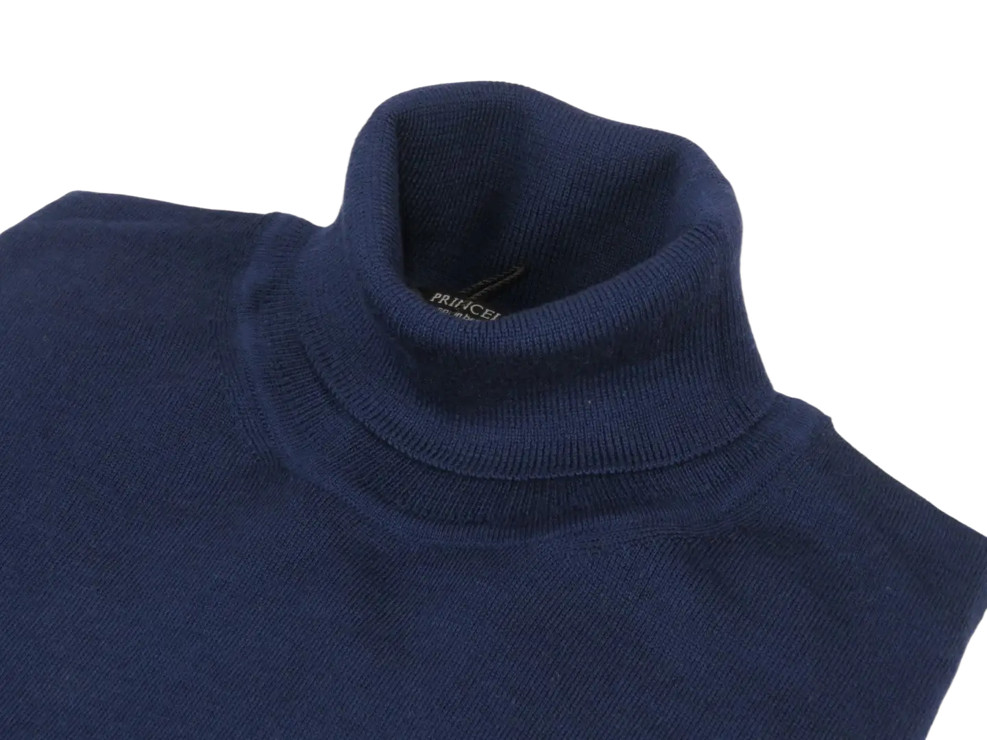 Men PRINCELY Italian Wool Blend Turtle Neck Pullover Slim 84001-80 Navy 102