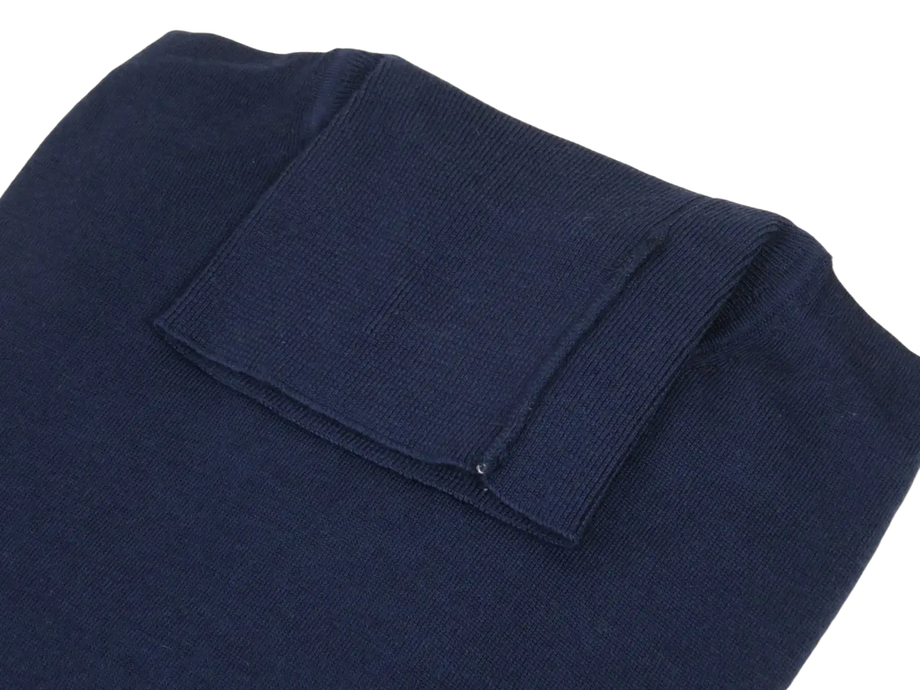 Men PRINCELY Italian Wool Blend Turtle Neck Pullover Slim 84001-80 Navy 102