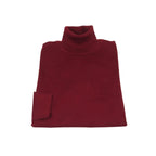 Men PRINCELY Italian Wool Blend Turtle Neck Pullover Slim 84001-80 Dark Red 121