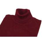 Men PRINCELY Italian Wool Blend Turtle Neck Pullover Slim 84001-80 Dark Red 121