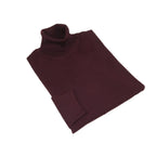 Men PRINCELY Italian Wool Blend Turtle Neck Pullover Slim 84001-80 Wine 410