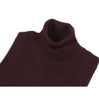 Men PRINCELY Italian Wool Blend Turtle Neck Pullover Slim 84001-80 Wine 410