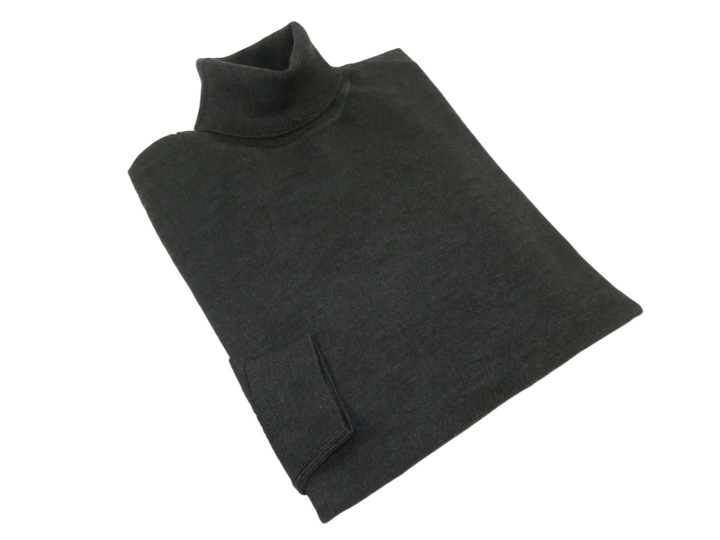 Men PRINCELY Italian Wool Blend Turtle Neck Pullover Slim 84001-80 Charcoal 103