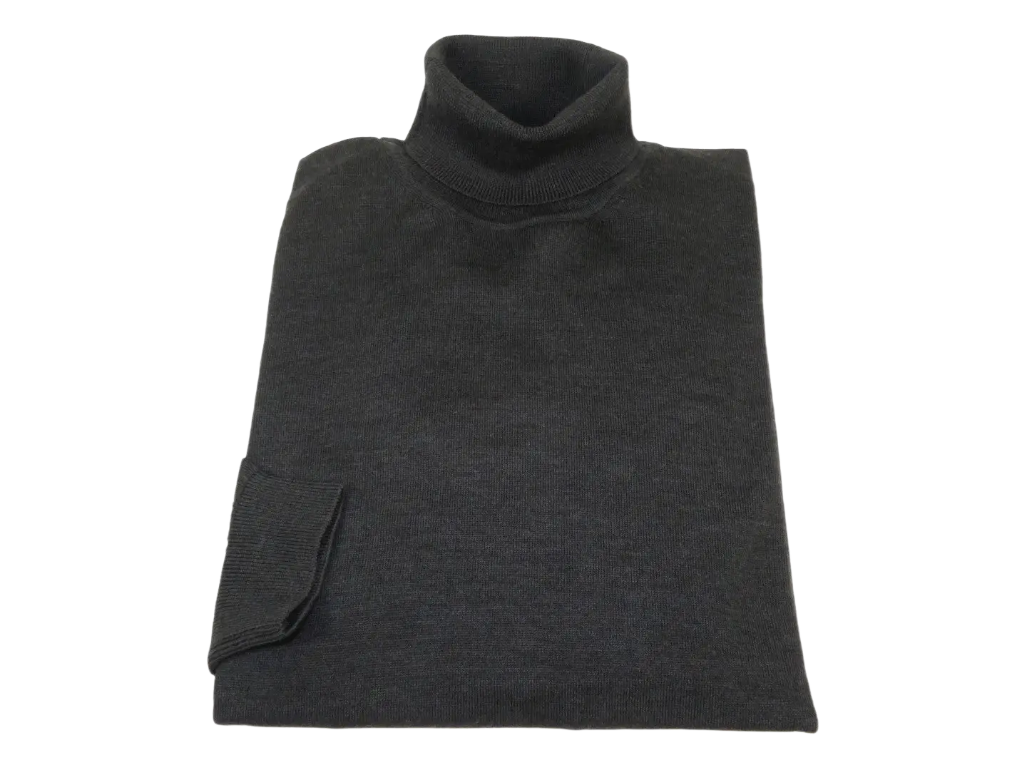 Men PRINCELY Italian Wool Blend Turtle Neck Pullover Slim 84001-80 Charcoal 103