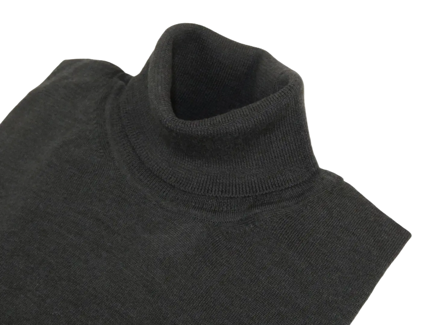 Men PRINCELY Italian Wool Blend Turtle Neck Pullover Slim 84001-80 Charcoal 103