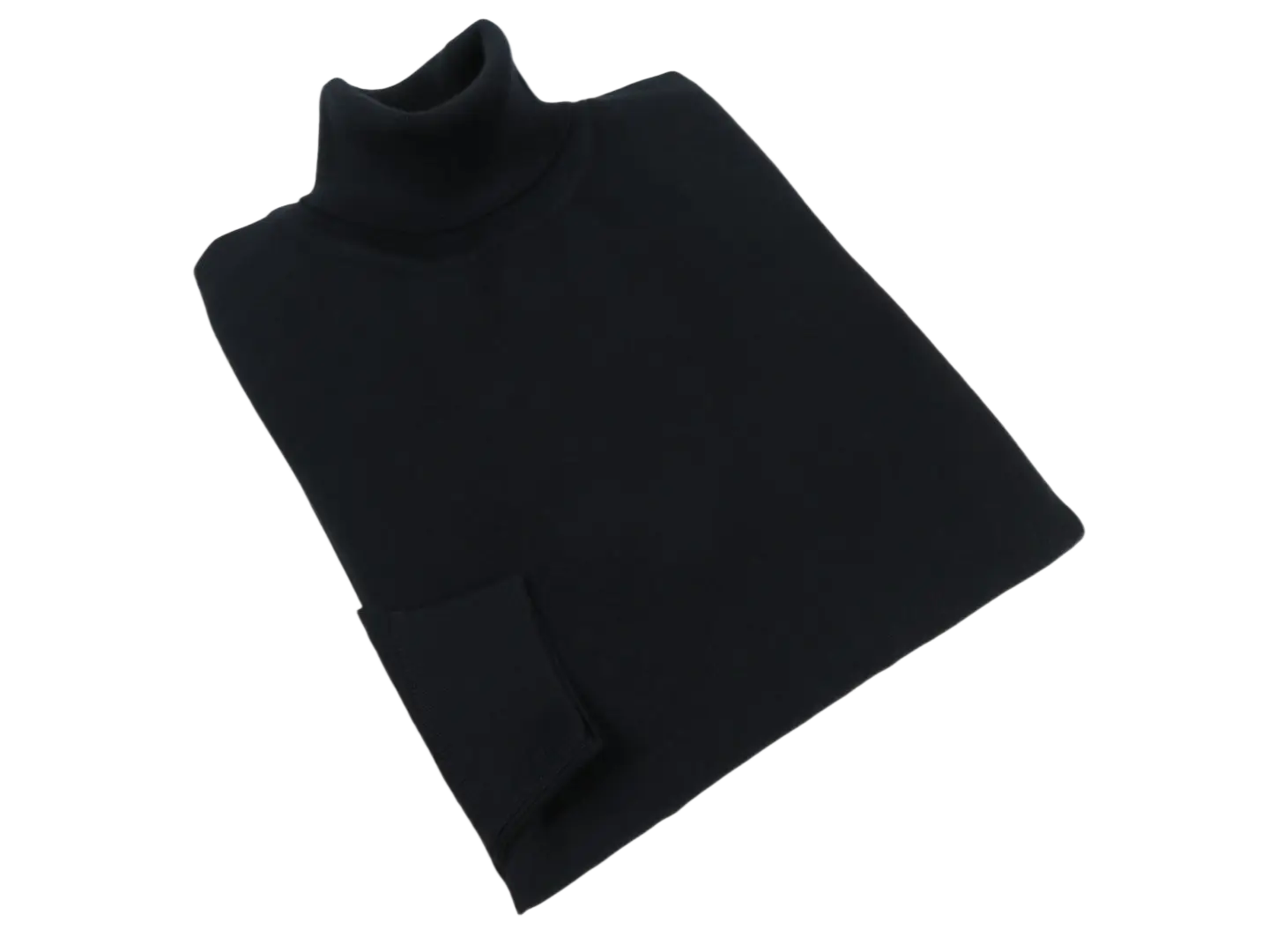 Men PRINCELY Italian Wool Blend Turtle Neck Pullover Slim 84001-80 Dark Navy 161