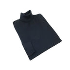 Men PRINCELY Italian Wool Blend Turtle Neck Pullover Slim 84001-80 Dark Navy 161