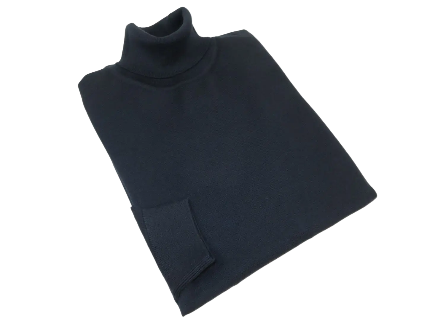 Men PRINCELY Italian Wool Blend Turtle Neck Pullover Slim 84001-80 Dark Navy 161