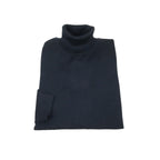 Men PRINCELY Italian Wool Blend Turtle Neck Pullover Slim 84001-80 Dark Navy 161