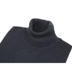 Men PRINCELY Italian Wool Blend Turtle Neck Pullover Slim 84001-80 Dark Navy 161