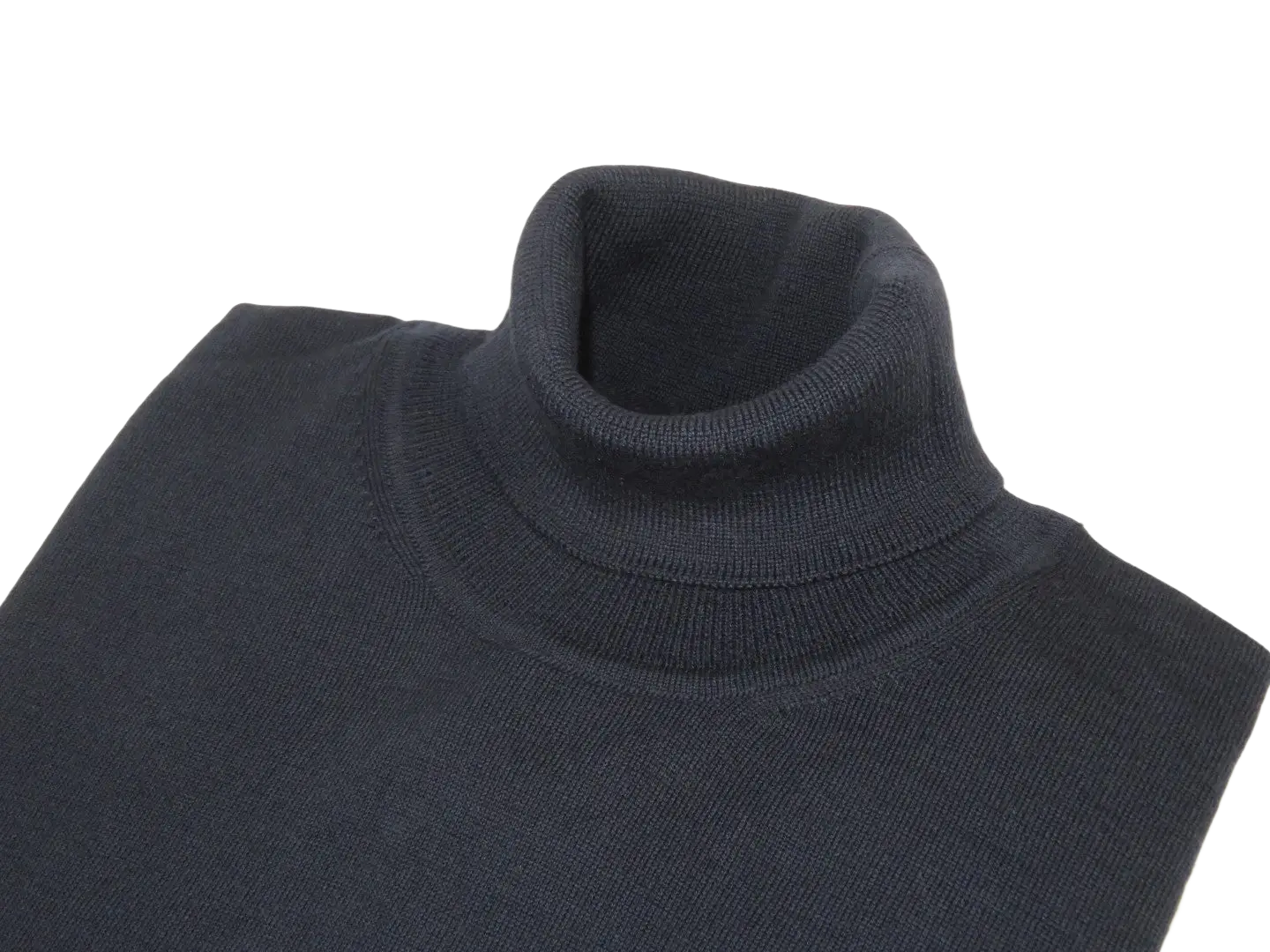 Men PRINCELY Italian Wool Blend Turtle Neck Pullover Slim 84001-80 Dark Navy 161
