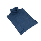 Men PRINCELY Wool Blend Turtle Neck Pullover Slim 84001-80 Indigo Blue 282