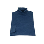 Men PRINCELY Wool Blend Turtle Neck Pullover Slim 84001-80 Indigo Blue 282