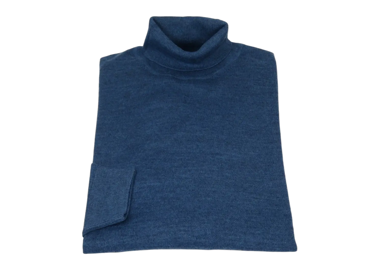 Men PRINCELY Wool Blend Turtle Neck Pullover Slim 84001-80 Indigo Blue 282