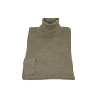 Men PRINCELY Italian Wool Blend Turtle Neck Pullover Slim 84001-80 Taupe 979