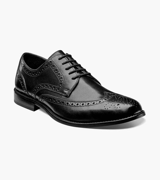 Nunn Bush Nelson Wingtip Oxford Dress Shoes Leather Black 84525-001
