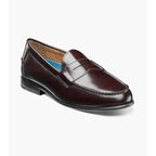 Nunn Bush Drexel Moc Toe Penny Loafer Dress Shoes Burgundy 84744-601
