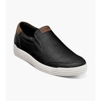 Nunn Bush KORE City Walk Moc Toe Slip-On Walking Shoes Black 84820-001