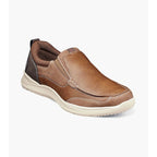 Nunn Bush Conway Moc Toe Slip On Walking Shoes Dark Tan 84846-240